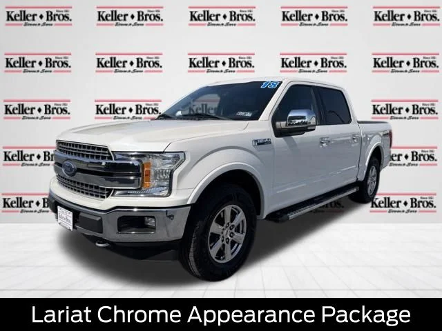 Certified Used 2018 White Platinum Clearcoat Metallic Ford Lariat image 3