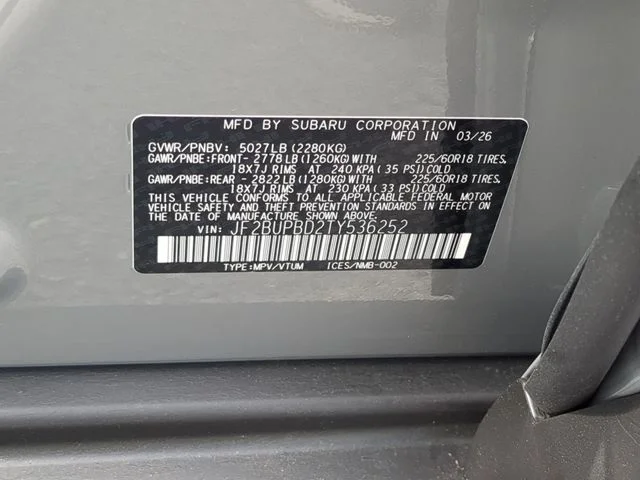 New 2026 RIVER ROCK PEARL Subaru Premium image 42