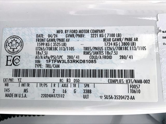 Used 2024 White Ford XLT image 35