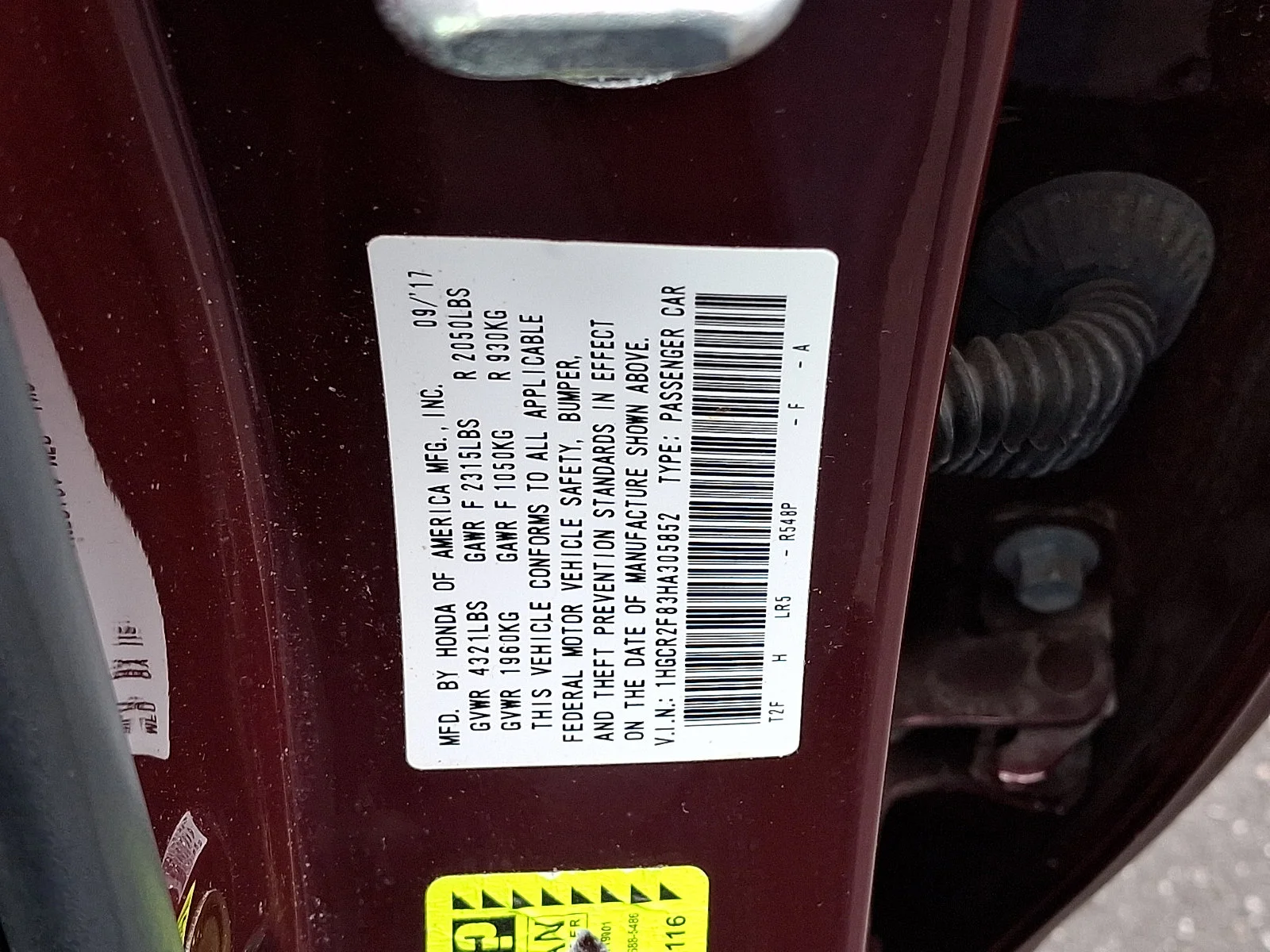 Used 2017 Basque Red Pearl II Honda EX-L image 26