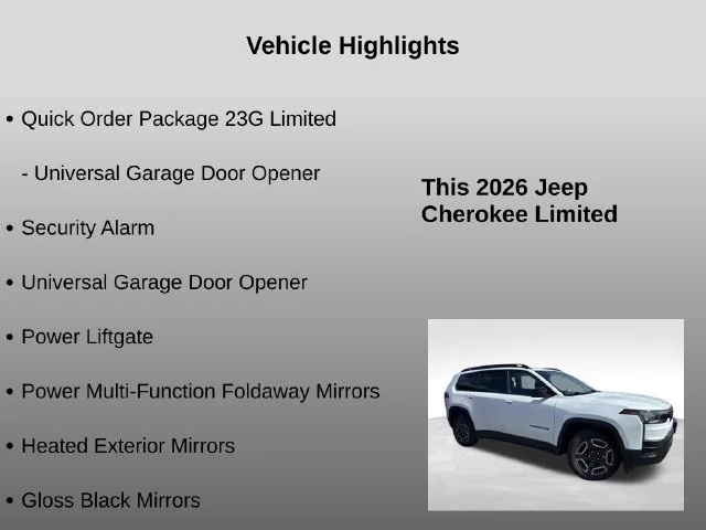 New 2026 Bright White Clearcoat Jeep Limited image 34