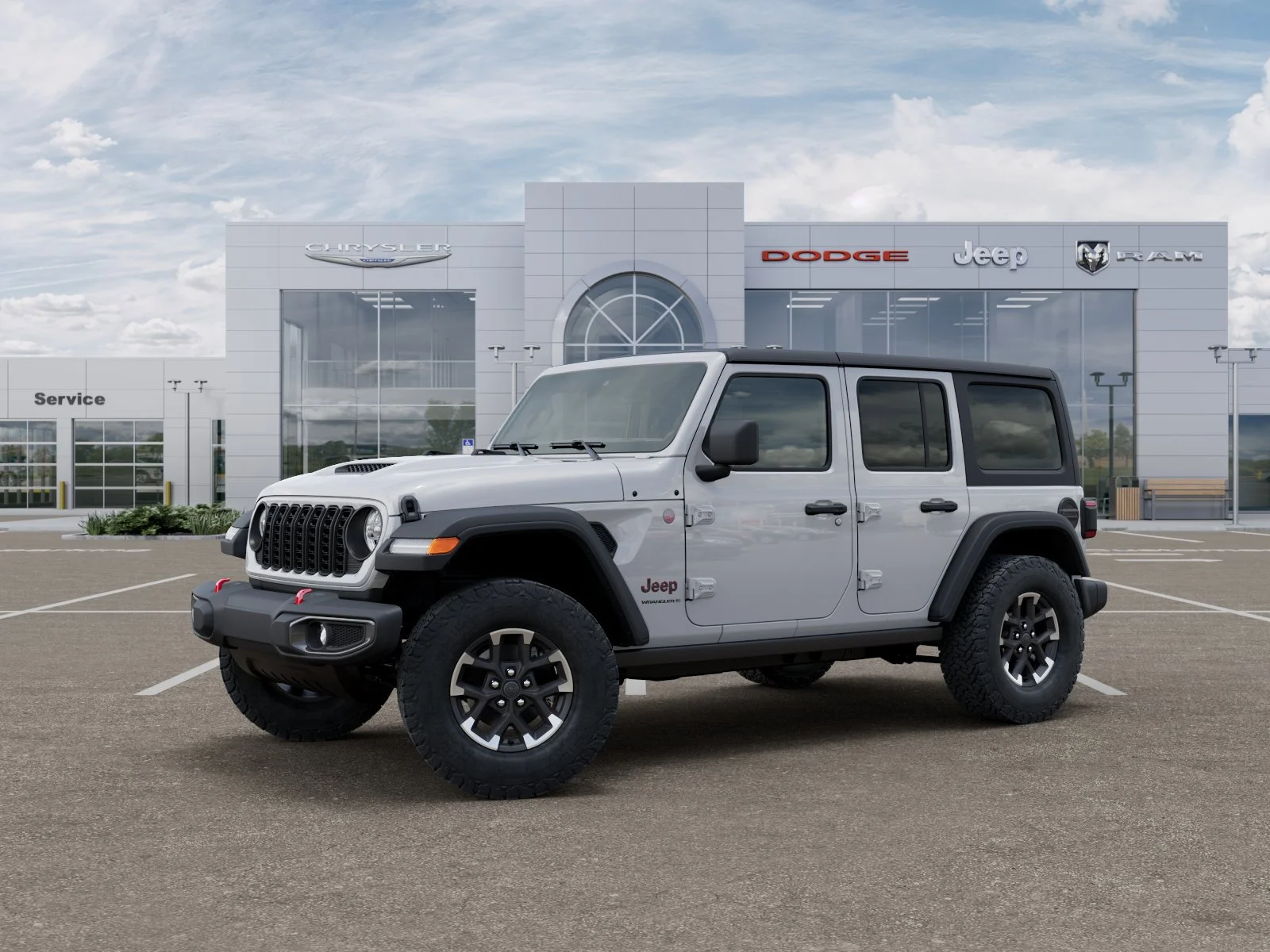 New 2026 Bright White Clear-Coat Exterior Paint Jeep Rubicon image 2
