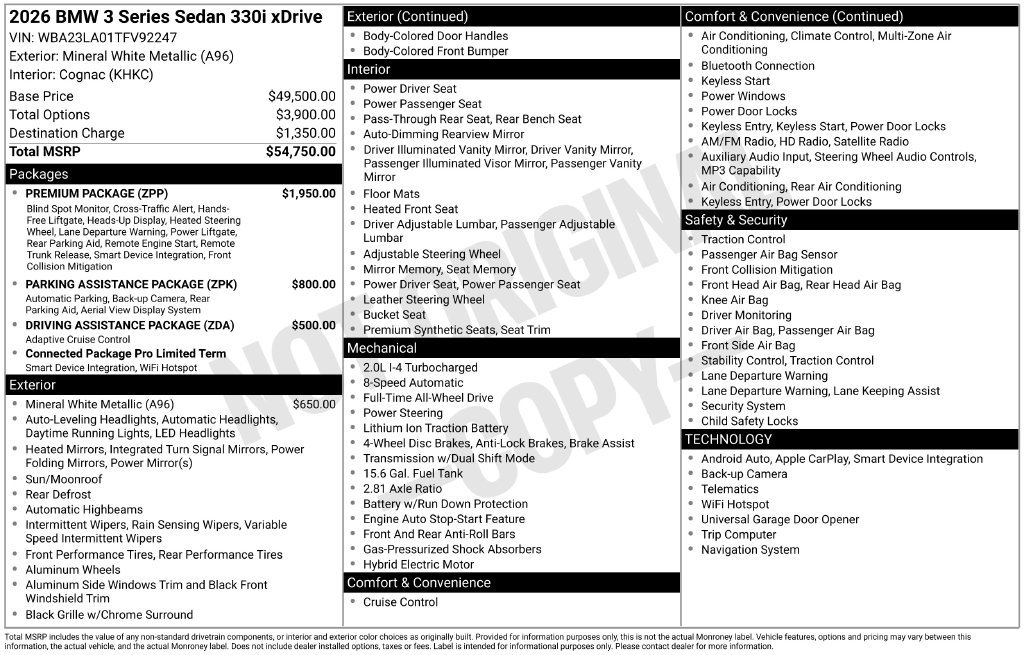 Certified Used 2026 White BMW 330i xDrive image 5