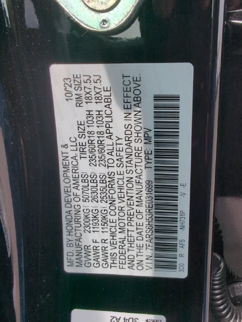 Certified Used 2024 Crystal Black Pearl Honda Sport image 18