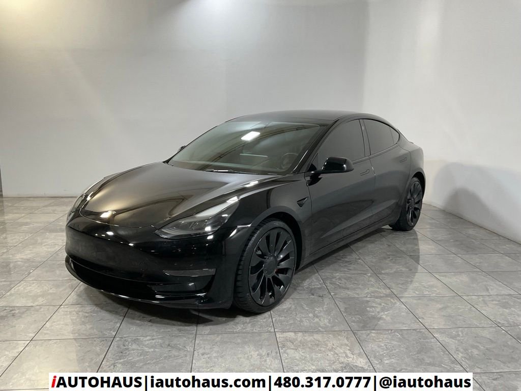 Used 2023 Black Tesla Performance image 2