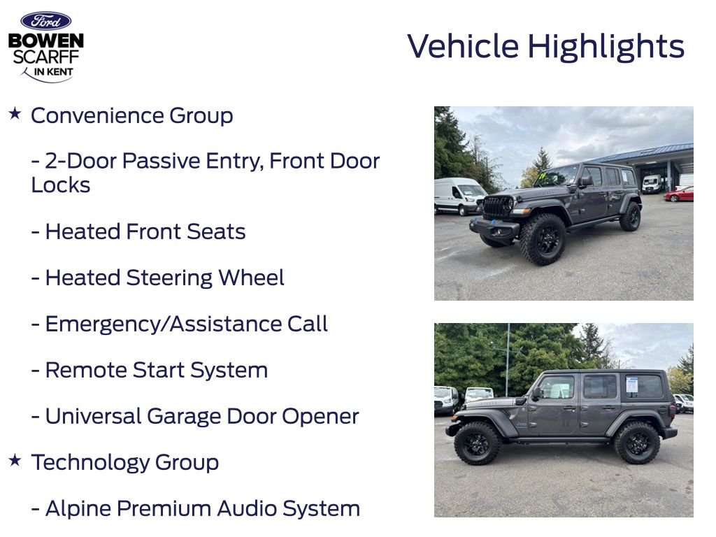 Used 2024 Granite Crystal Clearcoat Metallic Jeep Willys 4xe image 16