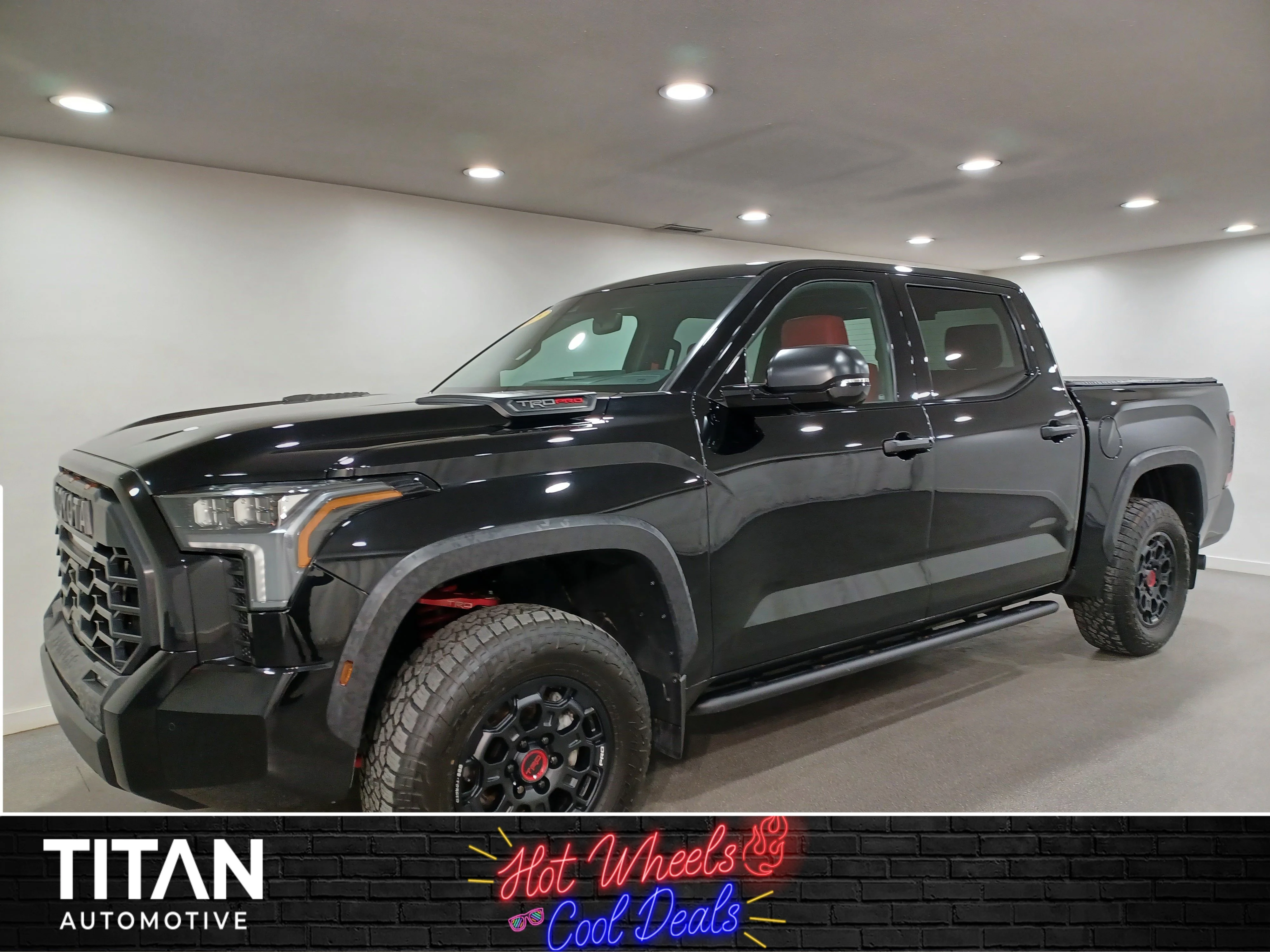 Certified Used 2025 Midnight Black Metallic Toyota TRD Pro Hybrid*i-FORCE MAX | 360 Cam | Pano Roof | Cooled Leather | Htd Wheel | Lane Keep Assist image 1