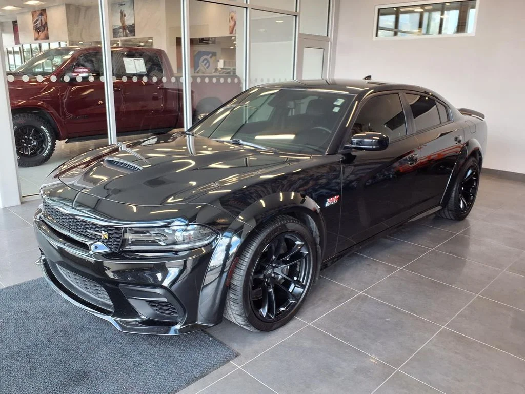 Certified Used 2023 Black Dodge R/T Scat Pack Widebody image 2