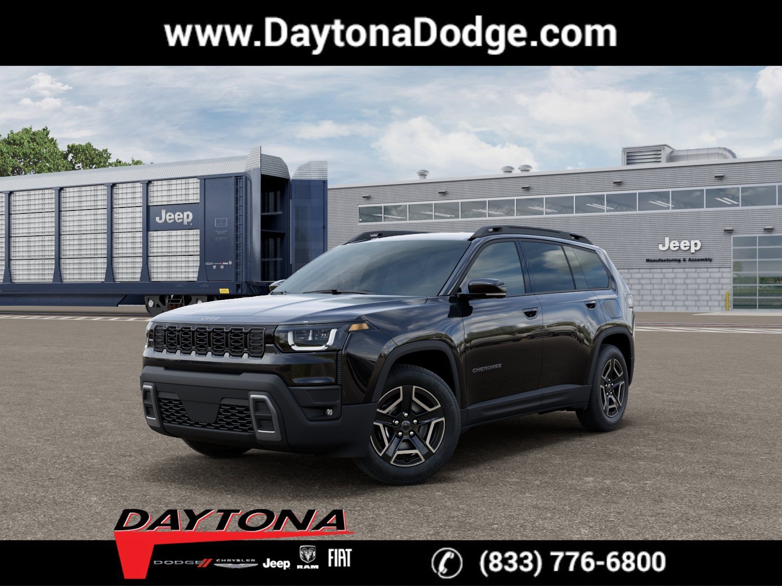 New 2026 Diamond Black Crystal Pearlcoat Jeep Limited image 1