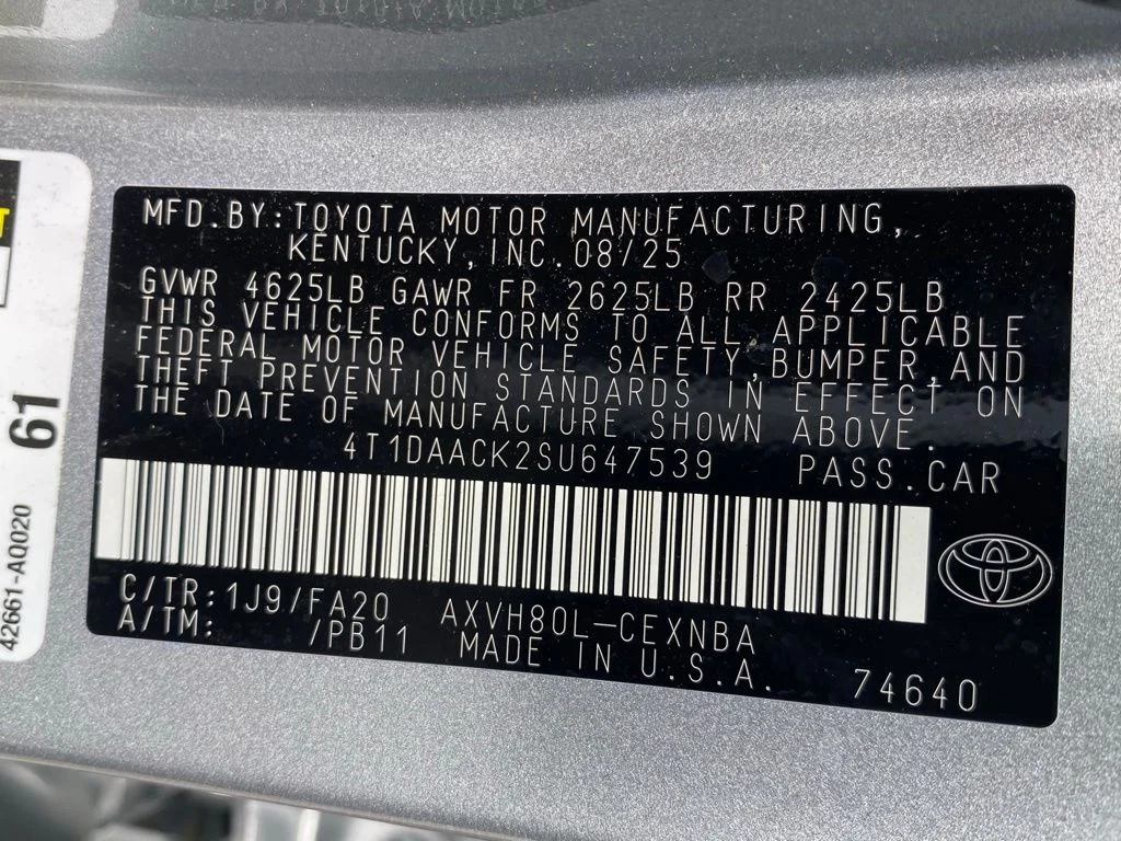Used 2025 Silver Toyota LE image 21