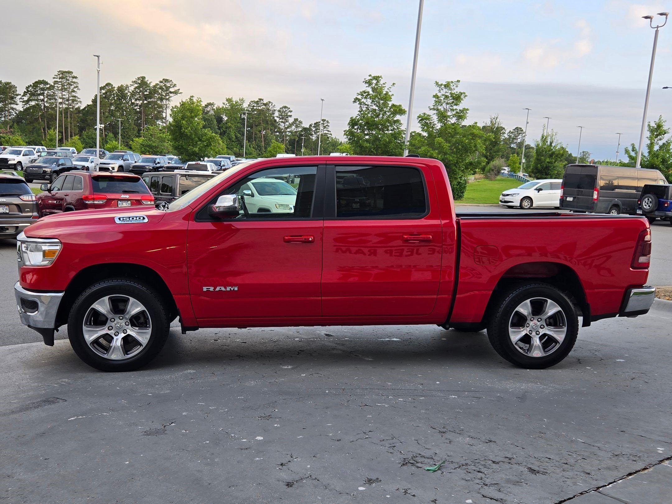 Used 2024 Flame Red Clearcoat RAM Laramie image 4