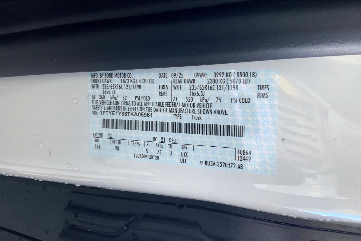 New 2026 Oxford White Ford Cargo Van image 16