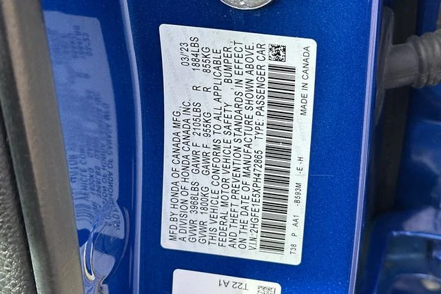 Used 2023 Boost Blue Pearl Honda Si image 33