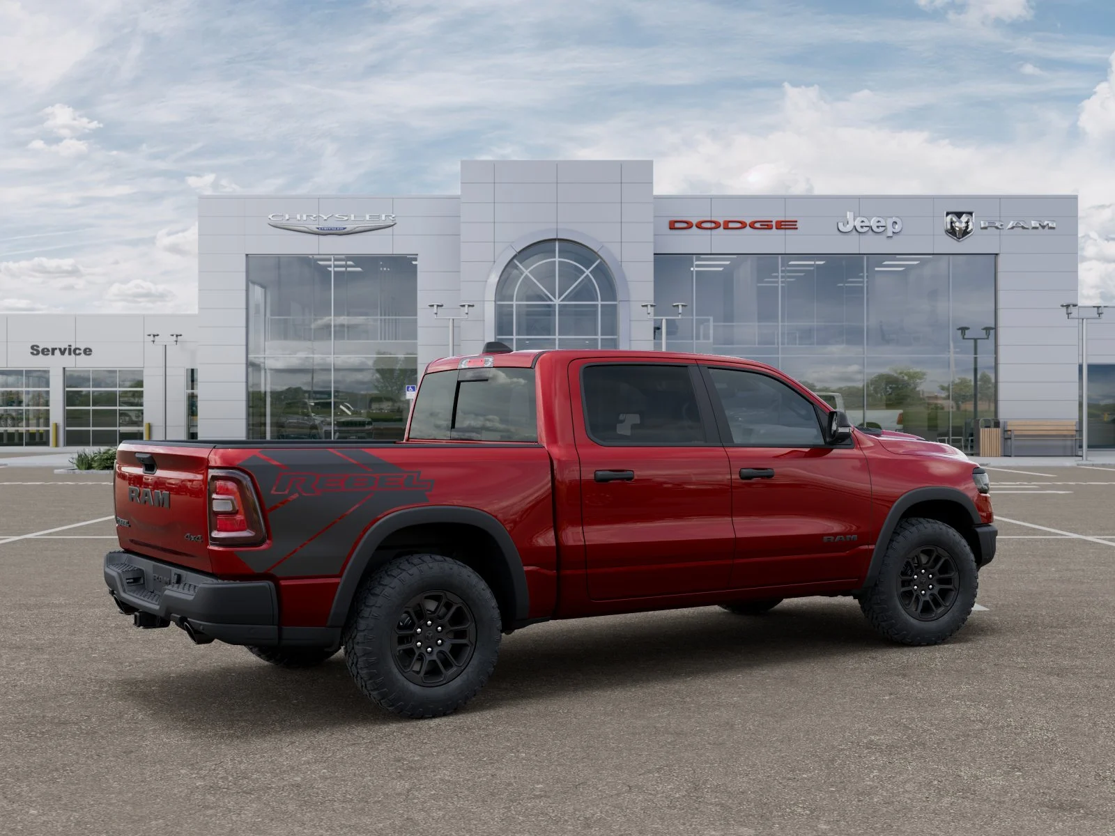 New 2026 Molten Red Pearl-Coat Exterior Paint RAM Rebel image 34
