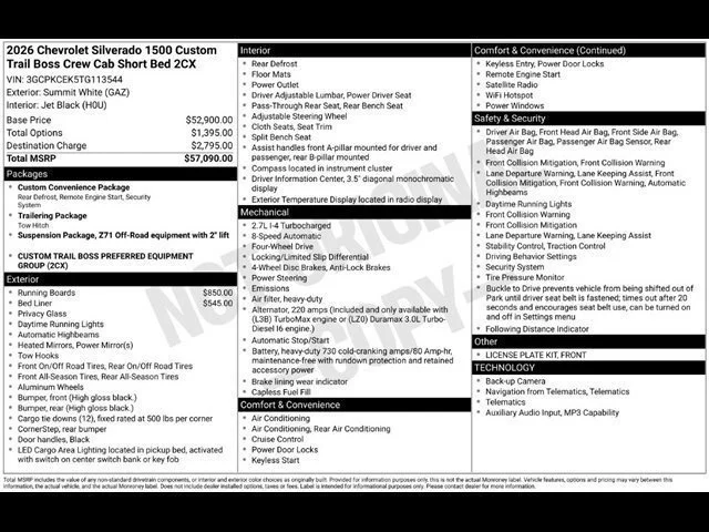 2026 Chevrolet Silverado 1500 Custom Trail Boss - Photo 35