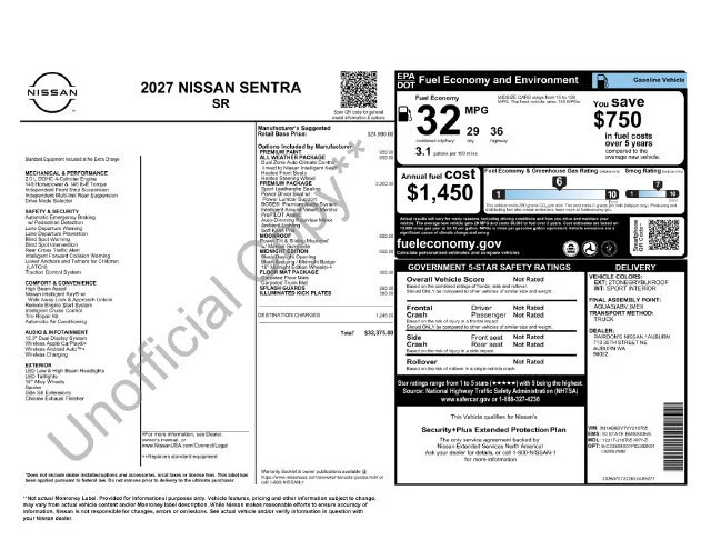 New 2027 Atlantic Gray Metallic/Super Black Nissan SR image 30