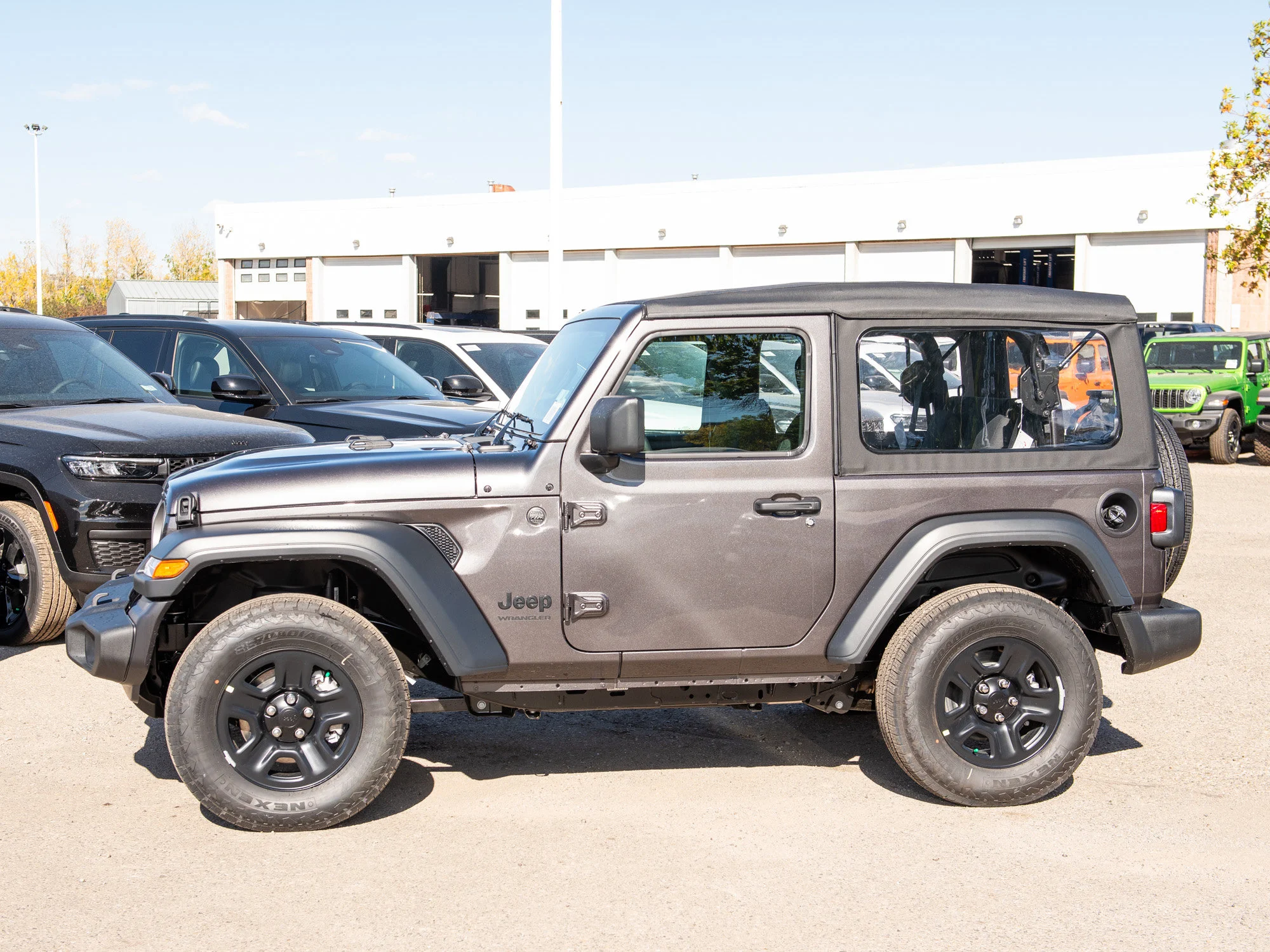 Used 2025 Grey Jeep Sport* 2 Door 4x4, Soft Top, 12 Inch Screen image 2