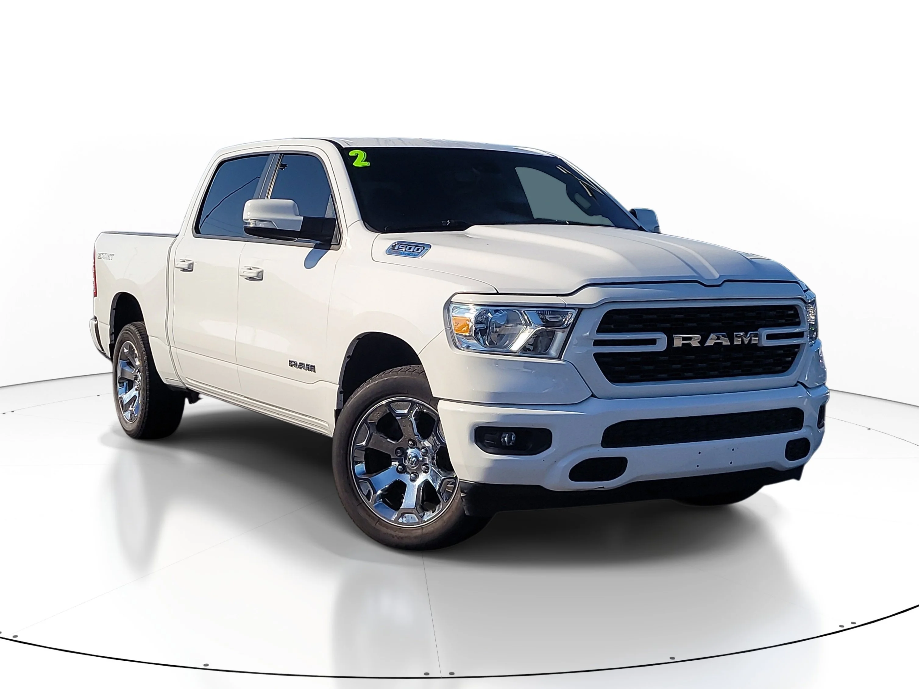 Used 2022 Bright White Clearcoat Ram Big Horn image 1
