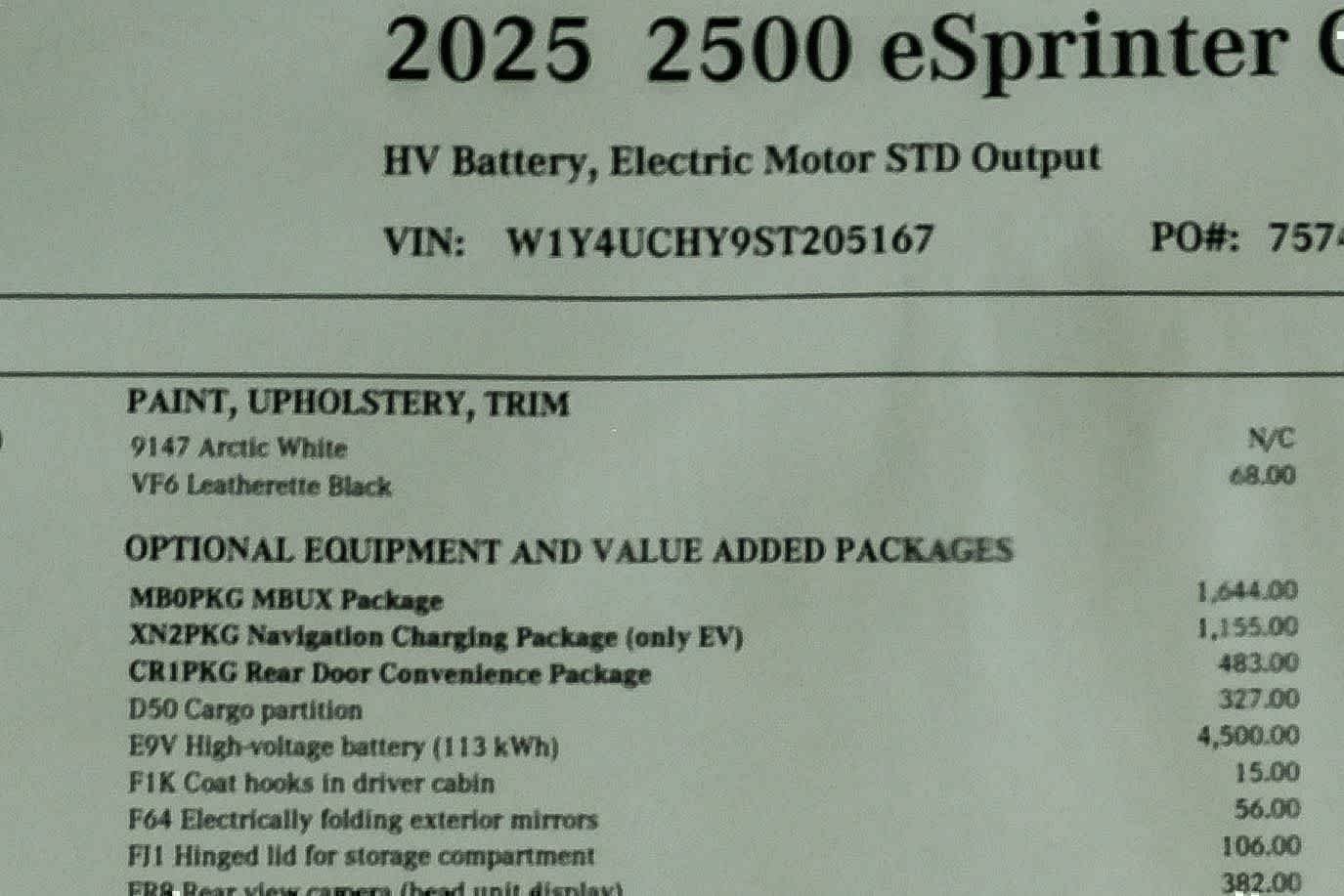 New 2025 Arctic+White Mercedes-Benz Cargo 170WB High Roof 113kw Battery RWD SO Motor image 31