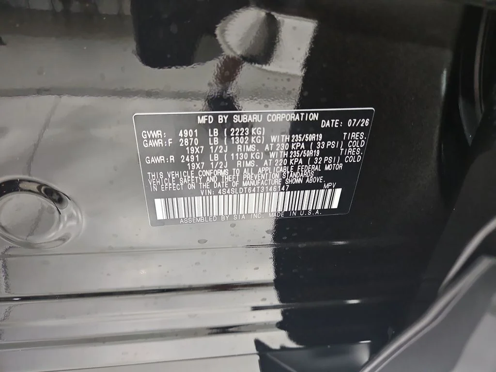 New 2026 CRYSTAL BLACK SILICA Subaru Touring image 28