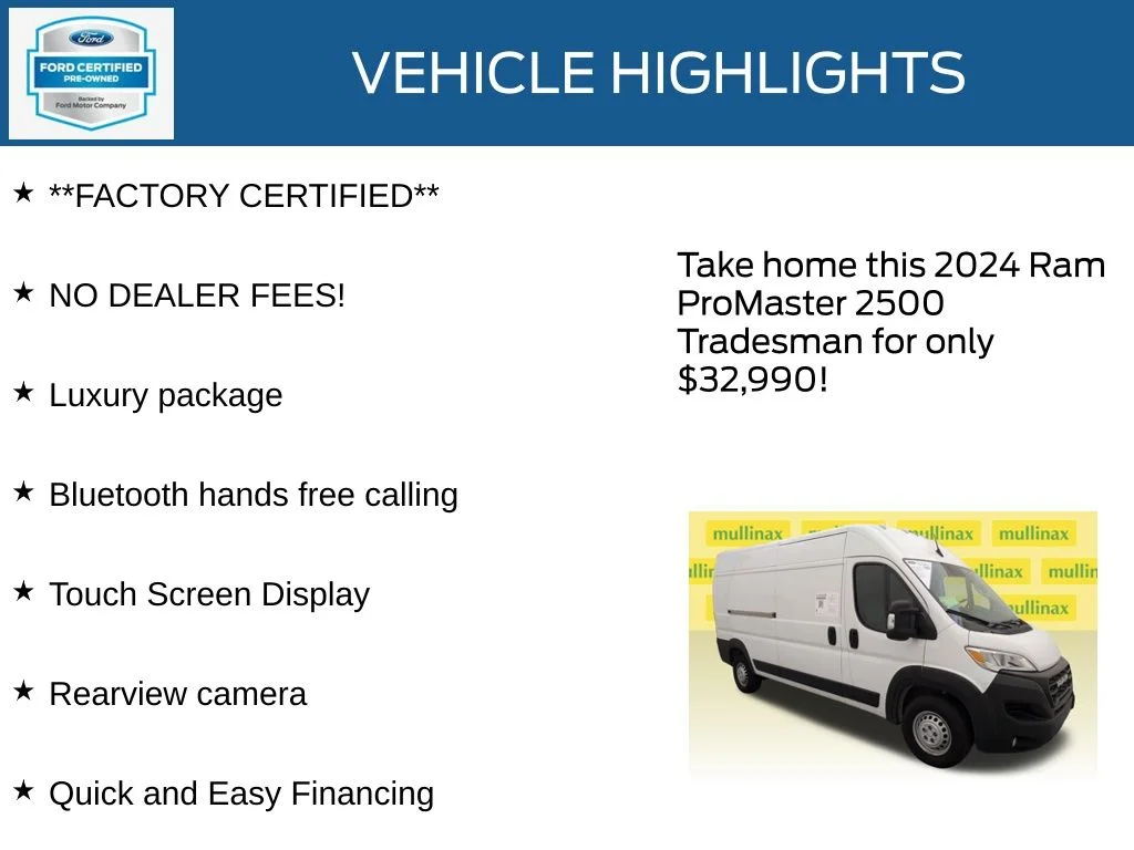 Certified Used 2024 White Ram High Roof image 12