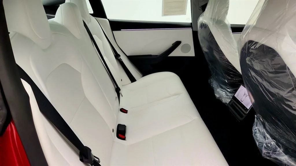 Used 2026 Ultra Red Tesla Long Range RWD w/ White & Black Premium Interior image 25