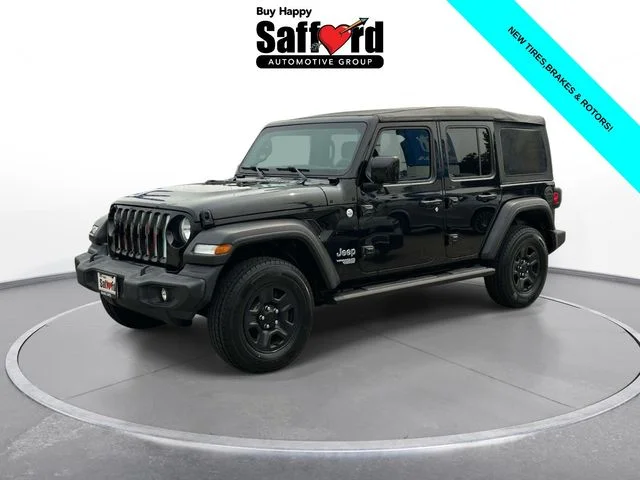 Used 2020 Black Jeep Unlimited Sport image 1