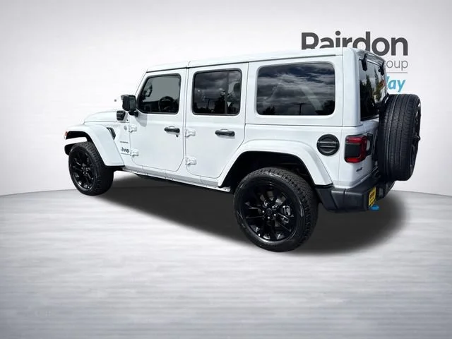 Used 2024 Bright White Clearcoat Jeep Sahara 4xe image 5