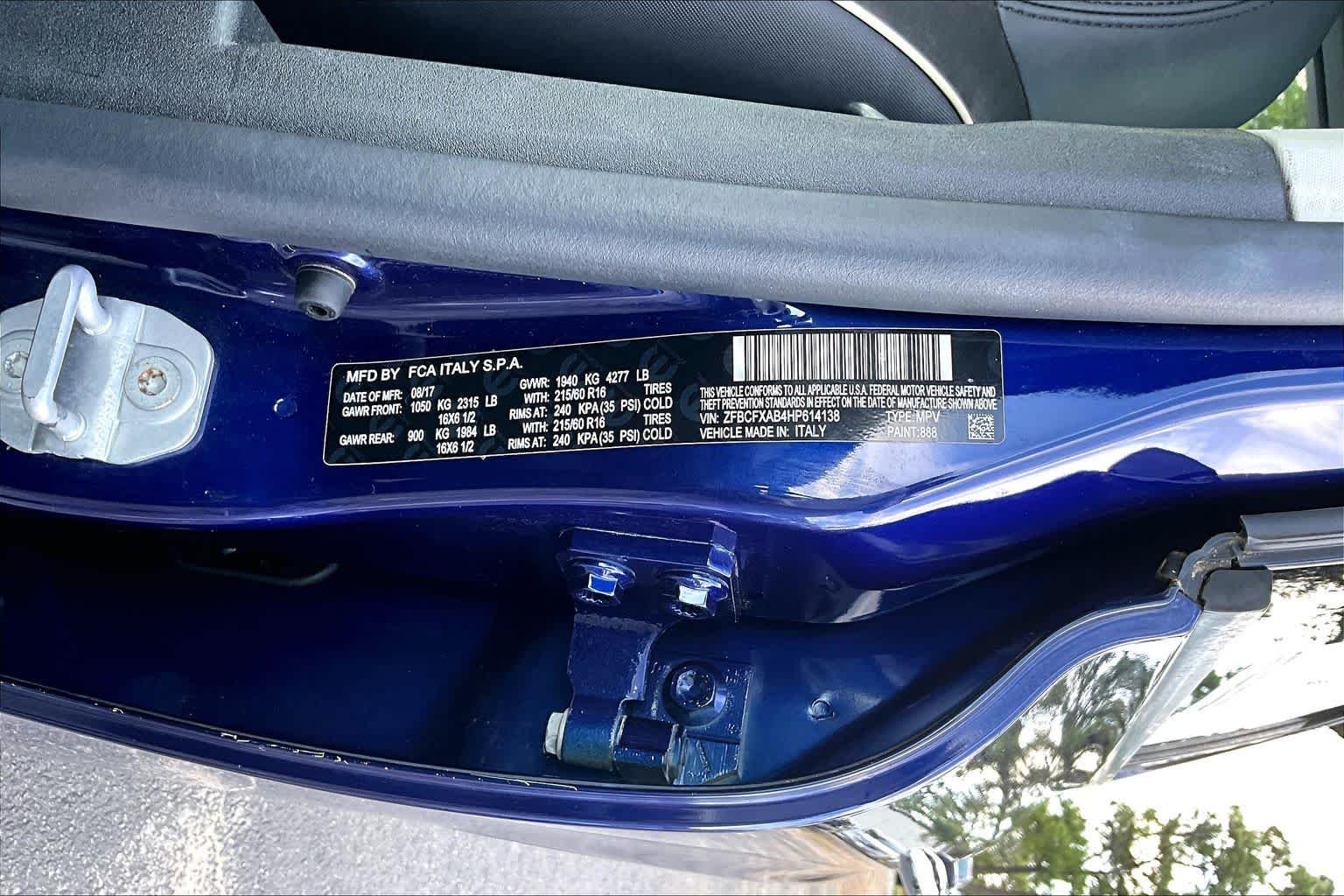 Used 2017 Blu Venezia (Blue Metallic) FIAT Pop image 30