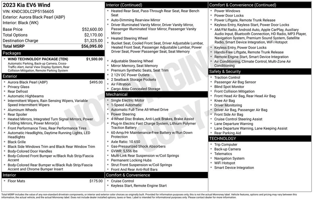 Certified Used 2023 Black Kia Wind image 7