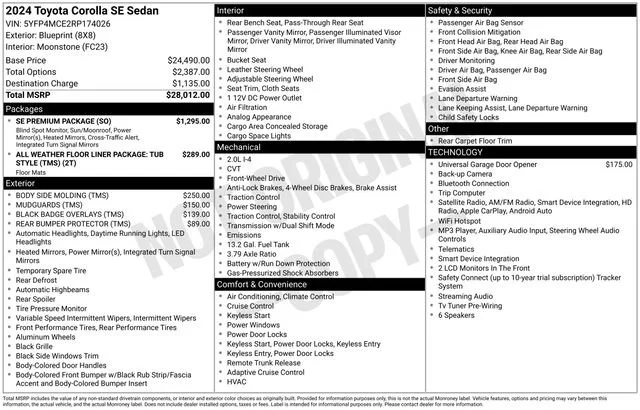 Used 2024 Blue Toyota SE image 5