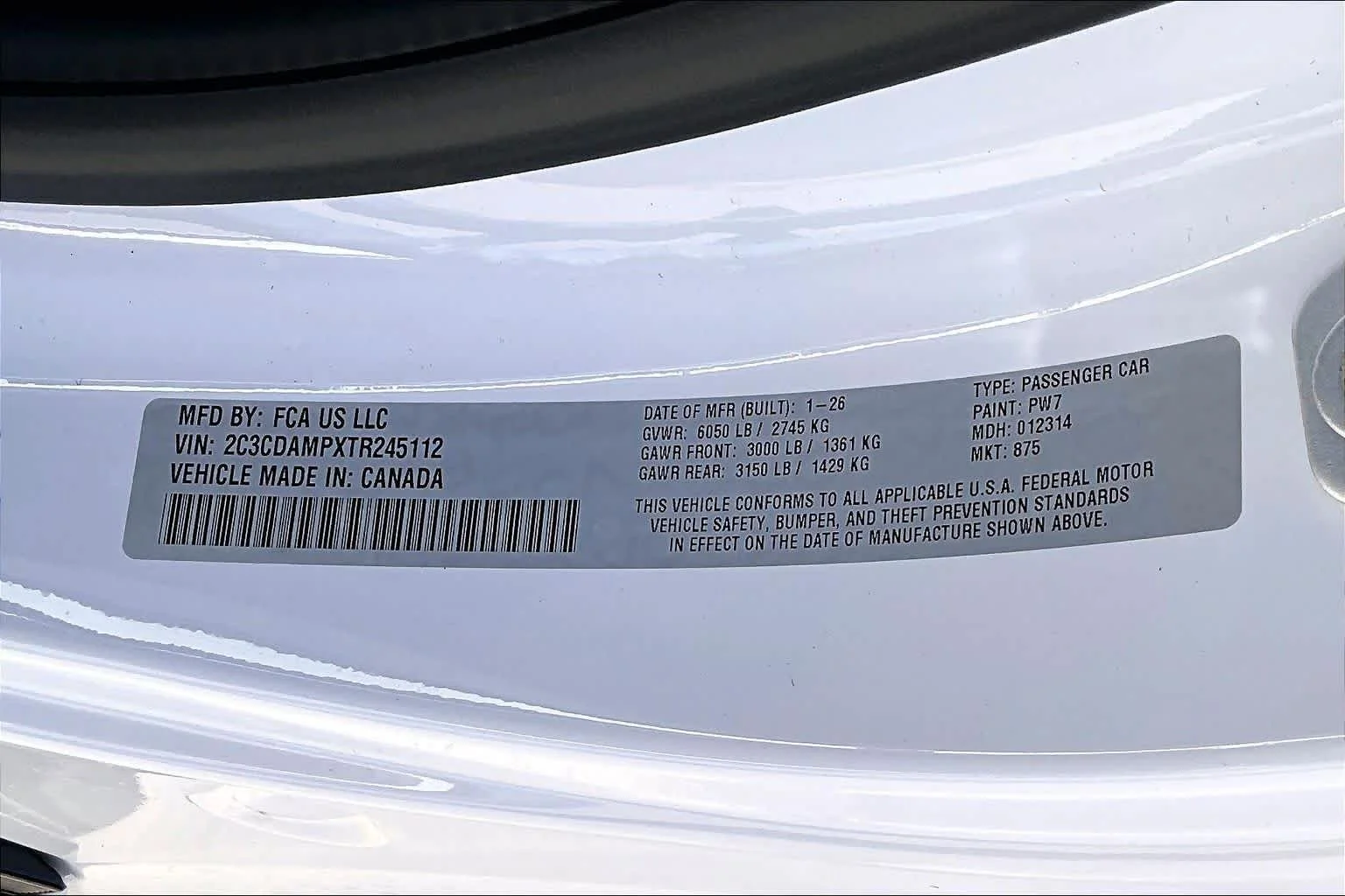 New 2026 White Knuckle Exterior Paint Dodge Scat Pack image 21