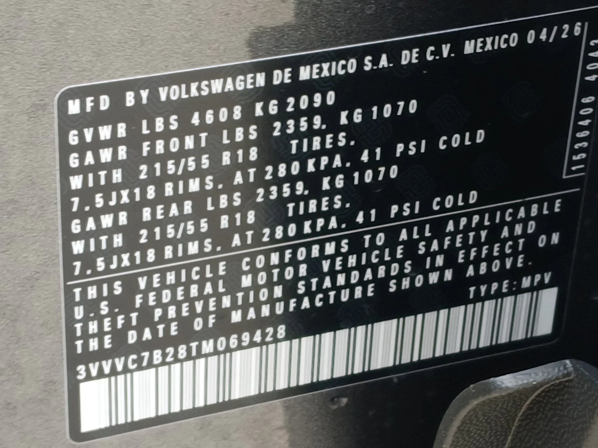 New 2026 Platinum Gray Metallic Volkswagen 1.5T SE image 17