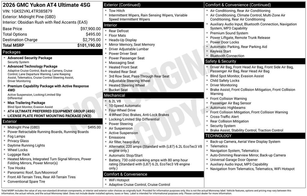 New 2026 Midnight Pine GMC AT4 Ultimate image 53