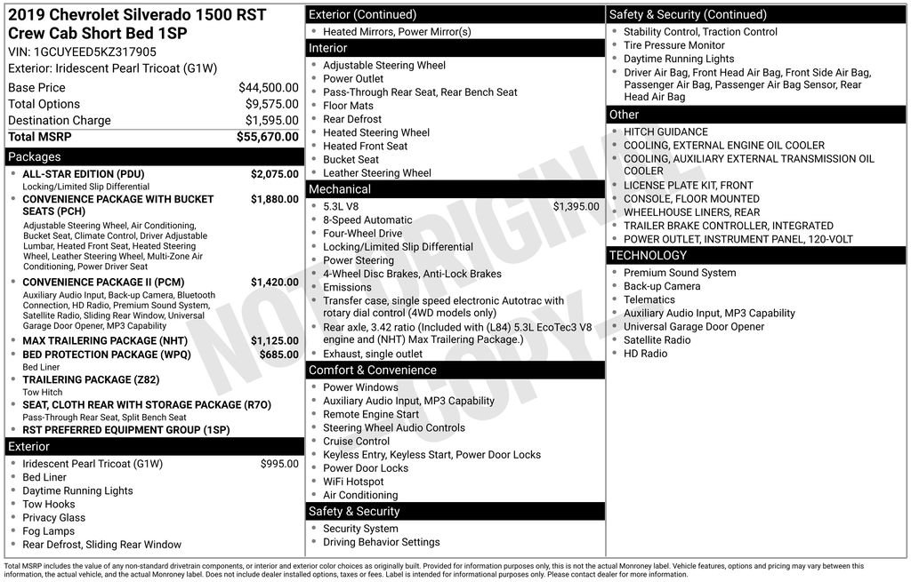 Used 2019 White Chevrolet RST image 6