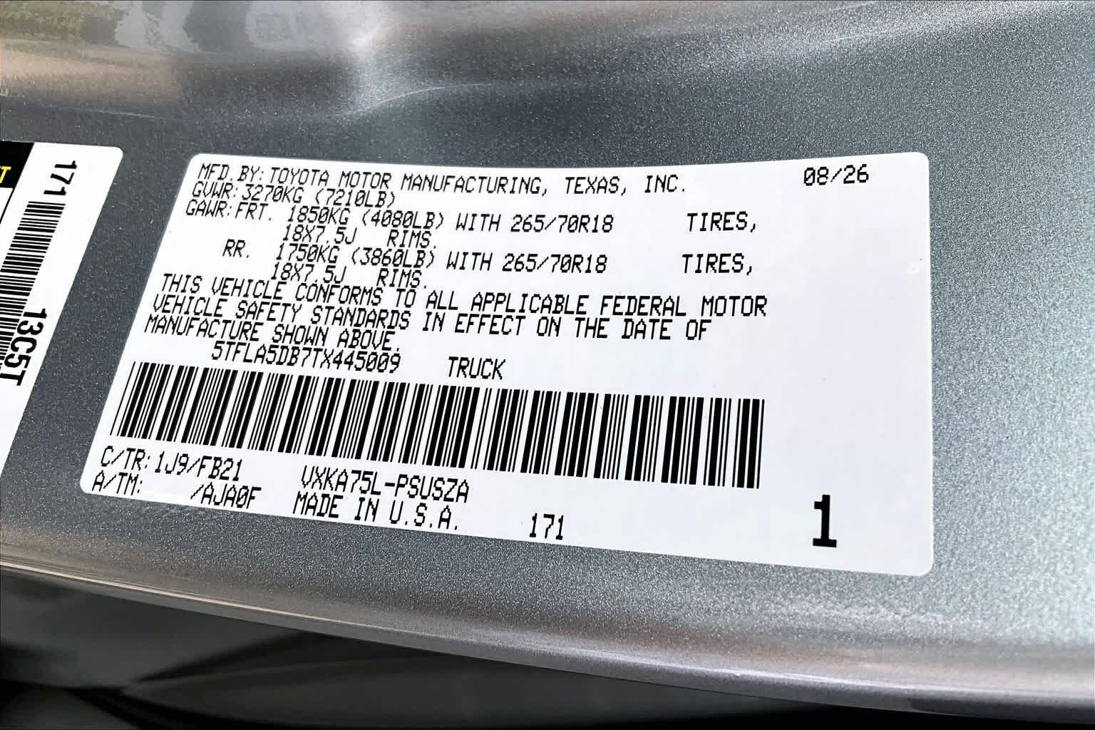 New 2026 Celestial Silver Metallic Toyota SR5 image 20