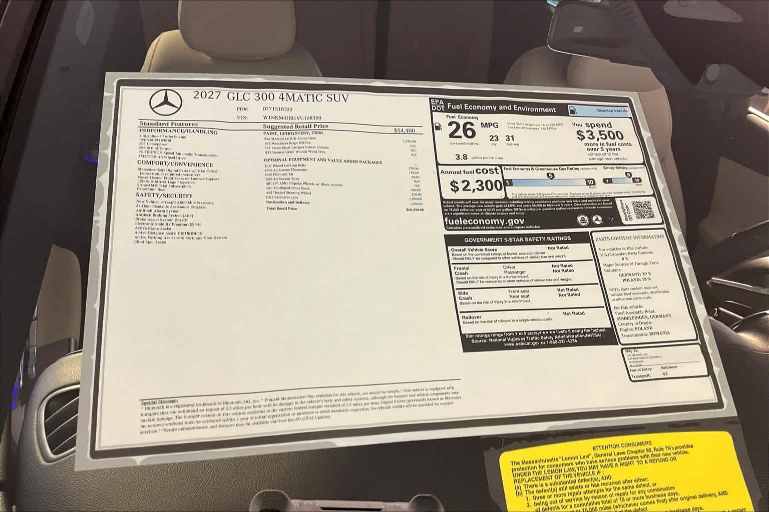 New 2027 MANUFAKTUR Alpine Grey Mercedes-Benz GLC 300 image 18