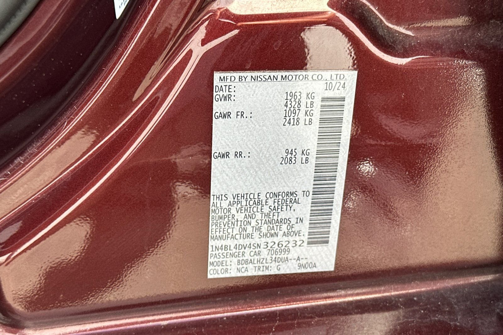 Used 2025 Red Nissan 2.5 SV image 33