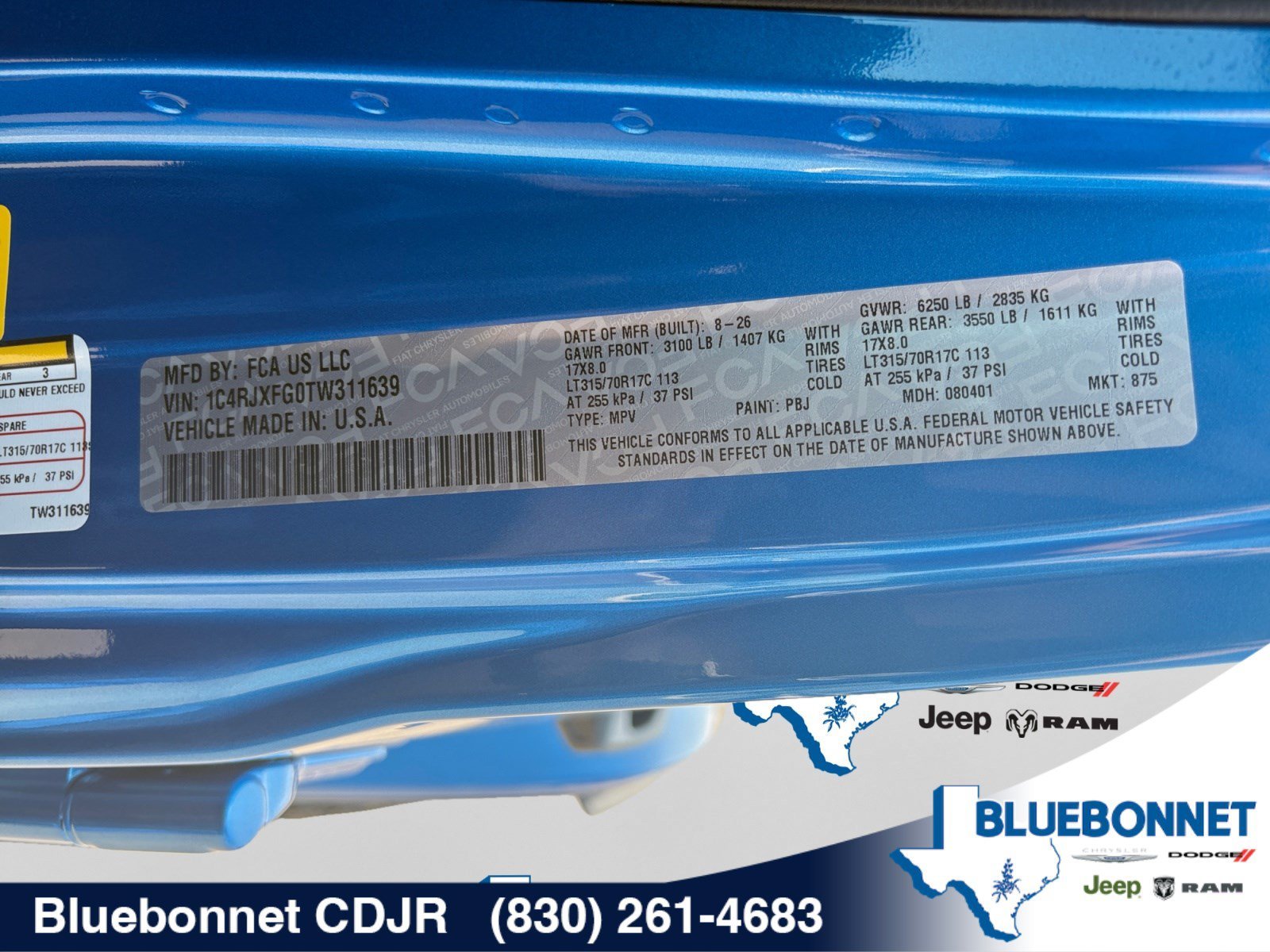 New 2026 Hydro Blue Pearl-Coat Exterior Paint Jeep Rubicon X image 24