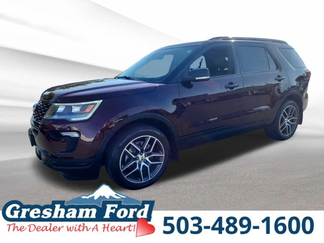 Used 2018 Burgundy Ford Sport image 1