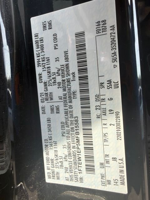Used 2021 Black Ford XL image 12