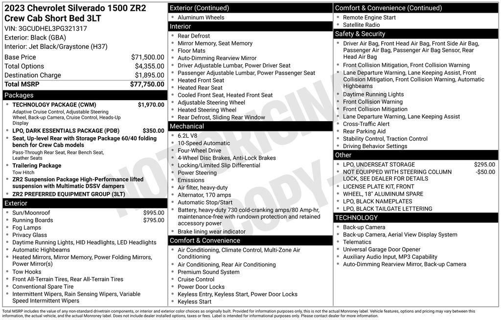 Used 2023 Black Chevrolet ZR2 image 28