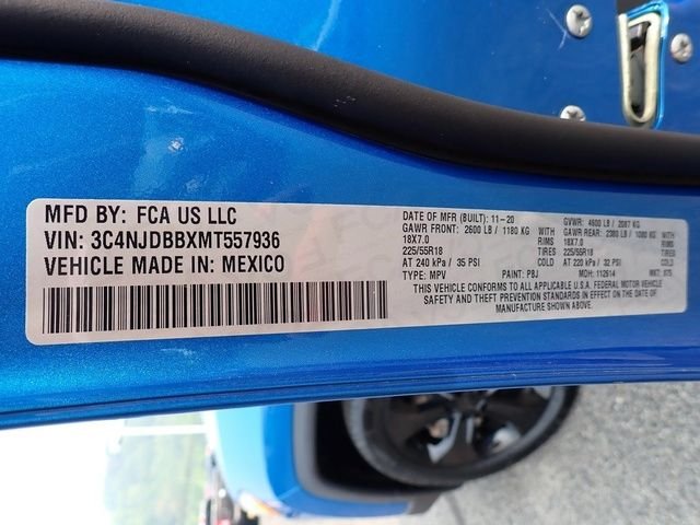 Certified Used 2021 Blue Jeep Latitude image 18