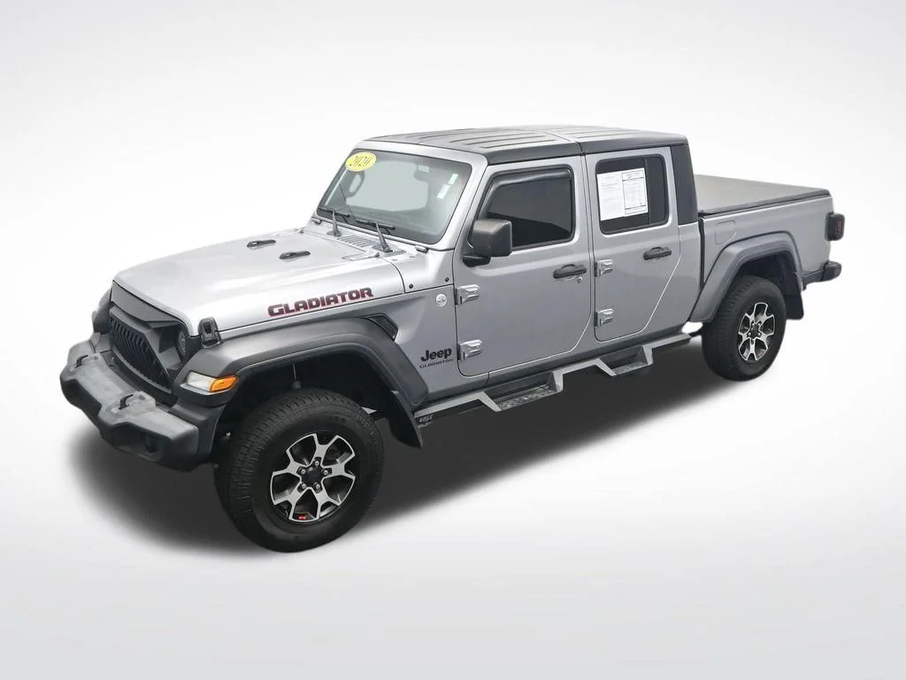 Used 2020 Billet Silver Metallic Clearcoat Jeep Sport image 29