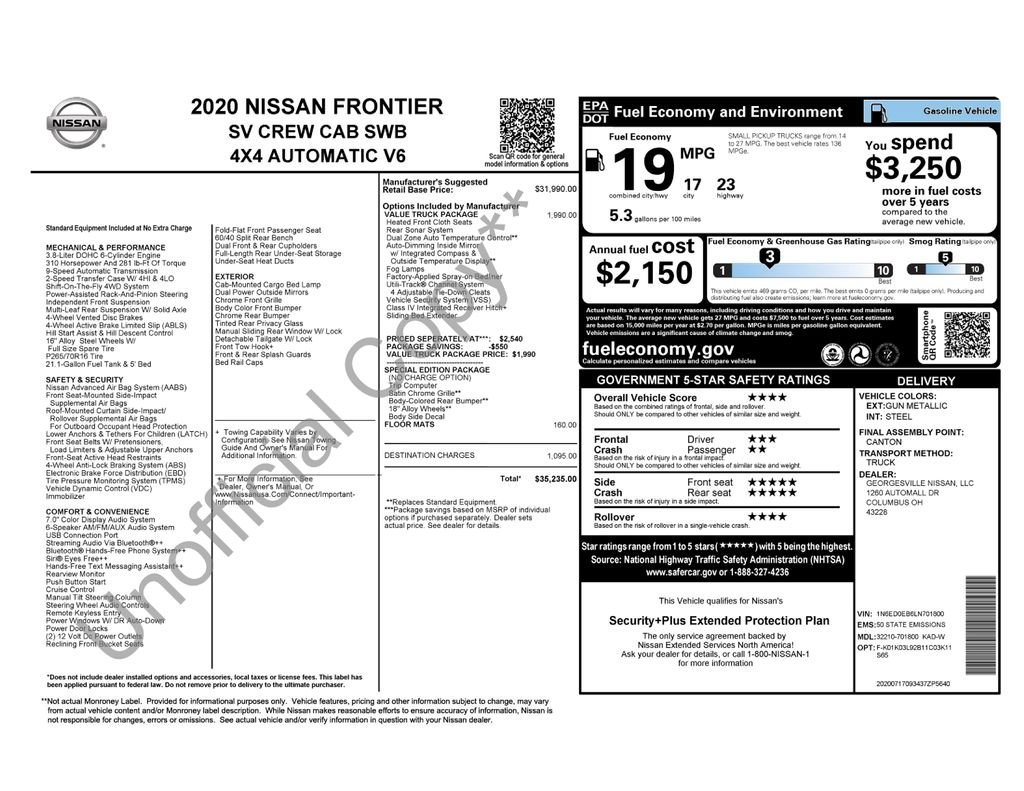 Used 2020 Gray Nissan SV image 7