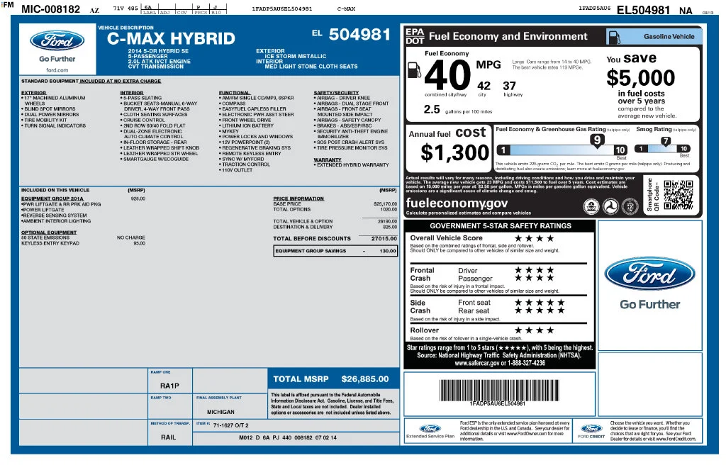 Used 2014 White Ford SE image 5
