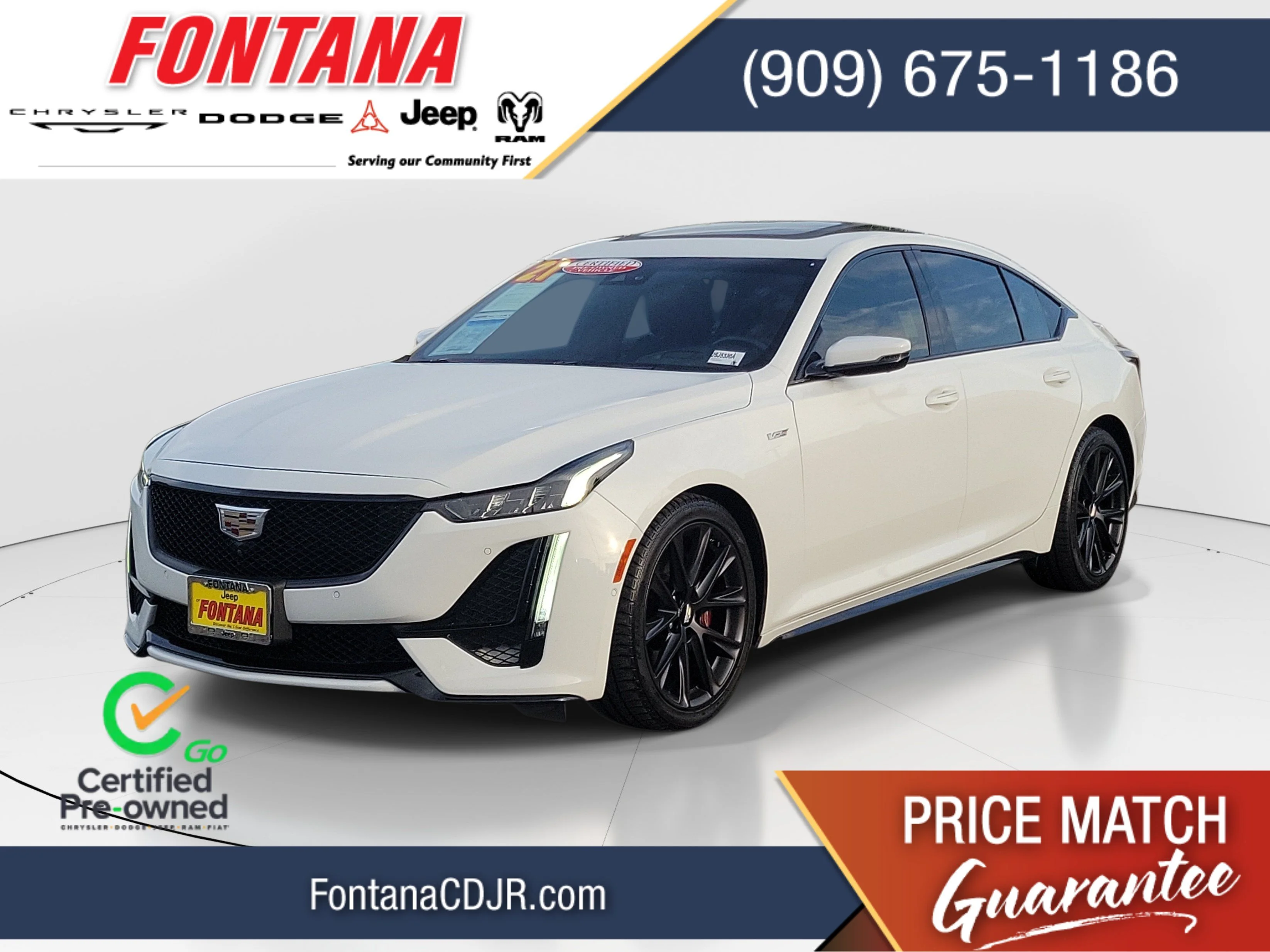Used 2021 White Cadillac V-Series image 1