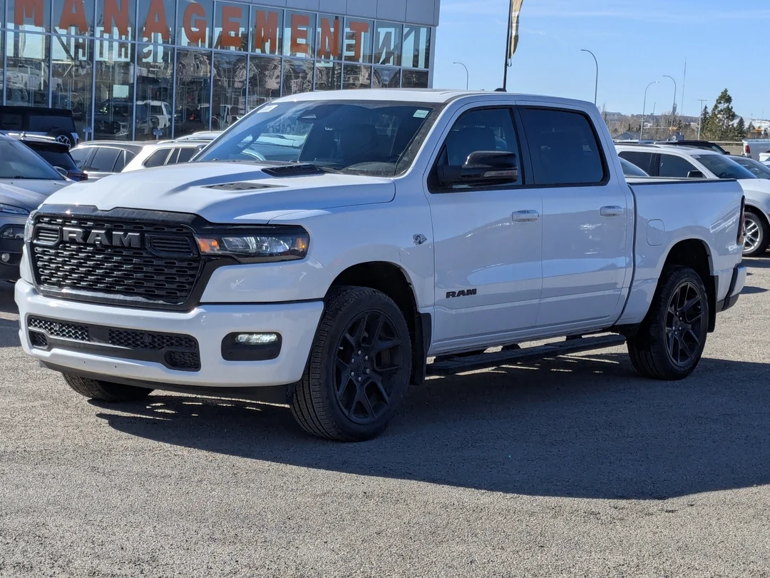 New 2026 White RAM Sport - - Night Edition - Sport Lvl 1 Grp - 5.7L HEMI V8 eTorque - Pano Sunroof & More! image 4