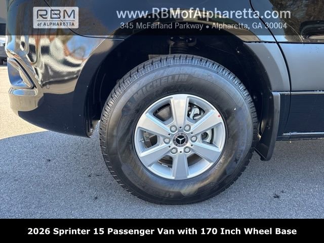 New 2026 Obsidian Black Metallic Mercedes-Benz 170 Wheel Base 15 Passenger image 10