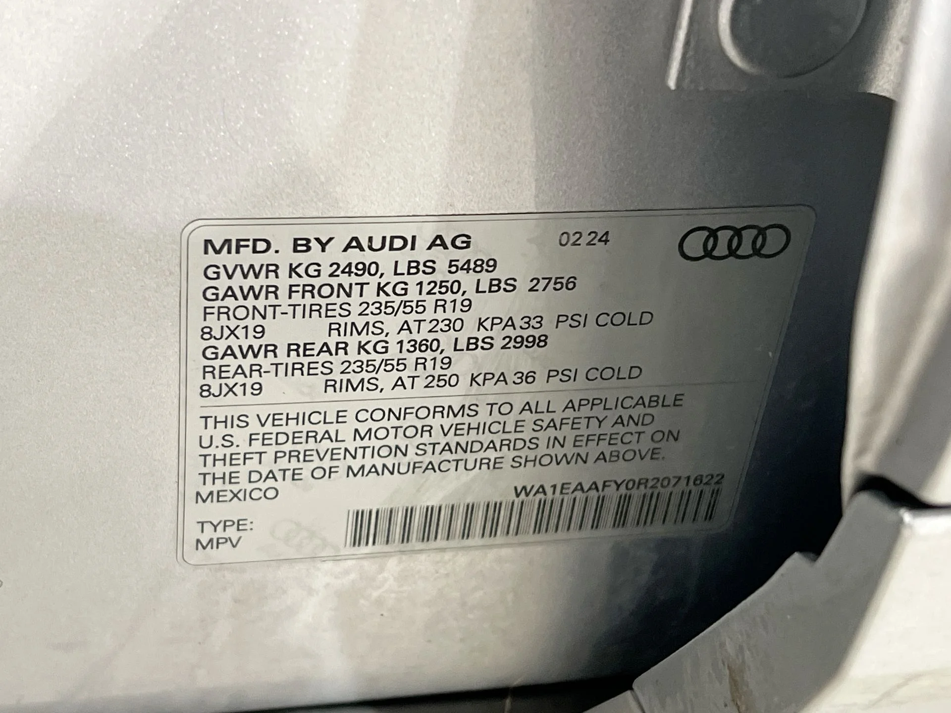 Used 2024 Silver Audi 45 S line Premium image 44